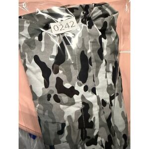 Mens Grey Camo Cargo Shorts with Belt Urban Camouflage Streetwear Size 36